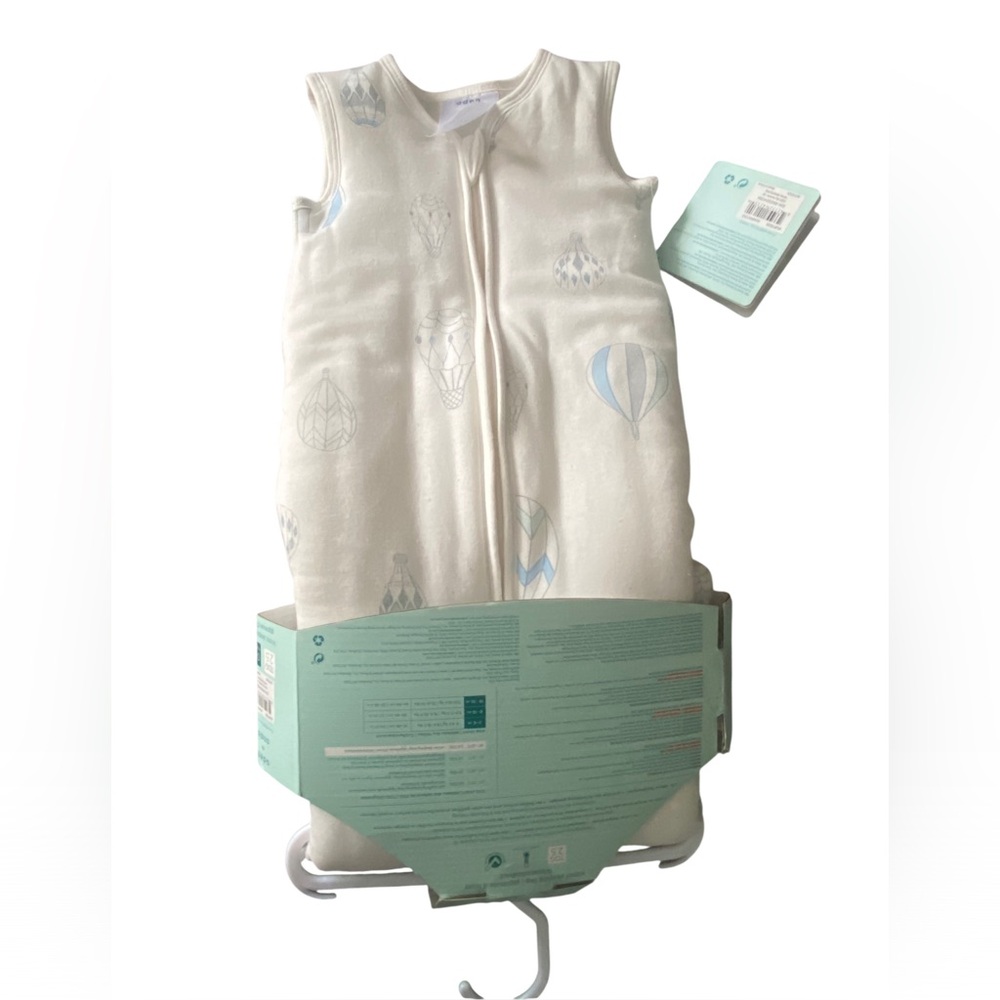 aden + anais Cream Sleep Sack with Pale Blue Hot Air Balloons